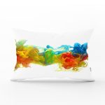 Renkli Duman Temalı Dijital Baskılı Modern Dikdörtgen Yastık Kılıfı Realhomes