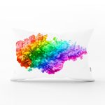 Renkli Duman Motifli Özel Tasarım Modern Dikdörtgen Yastık Kılıfı Realhomes