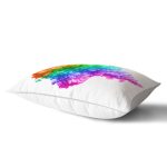 Renkli Duman Motifli Özel Tasarım Modern Dikdörtgen Yastık Kılıfı Realhomes