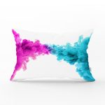 Renkli Duman Desenli Özel Tasarım Modern Dikdörtgen Yastık Kılıfı Realhomes