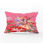 - Rh-Dik-5562-Gorsel1 - Realhomes Pembe Zeminde Bahar Çiçekleri Desenli Modern Dikdörtgen Yastık Kılıfı Realhomes