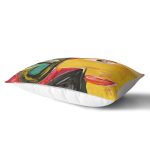 Müzik Temalı Soyut Kadın Motifli Dikdörtgen Kırlent Kılıfı Realhomes