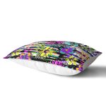 Siyah Beyaz Temalı Çiçek Motifli Dikdörtgen Kırlent Kılıfı Realhomes