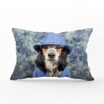 - Rh-Dik-5607-Gorsel1 - Realhomes Gözlüklü Köpek Desenli Dijital Baskılı Modern Dikdörtgen Yastık Kırlent Kılıfı Realhomes