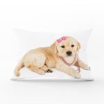 Sevimli Köpek Desenli Dijital Baskılı Modern Dikdörtgen Yastık Kırlent Kılıfı Realhomes