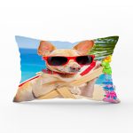 Hamaktaki Köpek Motifli Modern Dikdörtgen Yastık Kırlent Kılıfı Realhomes