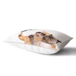 Selfie Çekinen Köpekli Kedi Modern Dikdörtgen Yastık Kırlent Kılıfı Realhomes