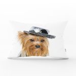 Sevimli Köpek Desenli Dijital Baskılı Modern Dikdörtgen Yastık Kırlent Kılıfı Realhomes