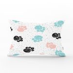 Kedi Ayak İzli Modern Dikdörtgen Yastık Kırlent Kılıfı Realhomes