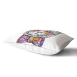 Renkli Gözlüklü Siyah Beyaz Kedi Baskılı Modern Dikdörtgen Yastık Kırlent Kılıfı Realhomes