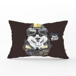 - Rh-Dik-5664-Gorsel1 - Realhomes Brave Dog Pilot Motifli Dijital Baskılı Modern Dikdörtgen Yastık Kırlent Kılıfı Realhomes
