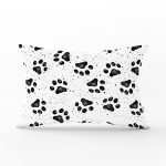 Köpek Ayak İzi Desenli Dijital Baskılı Modern Dikdörtgen Yastık Kırlent Kılıfı Realhomes