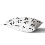 Köpek Ayak İzi Desenli Dijital Baskılı Modern Dikdörtgen Yastık Kırlent Kılıfı Realhomes