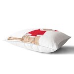 Yılbaşı Kıyafetli Kedi Desenli Dijital Baskılı Modern Dikdörtgen Yastık Kırlent Kılıfı Realhomes