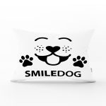 SmileDog Motifli Dijital Baskılı Modern Dikdörtgen Yastık Kırlent Kılıfı Realhomes