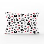 - Rh-Dik-5673b-Gorsel1 - Realhomes Köpek Ayak İzi Desenli Dijital Baskılı Modern Dikdörtgen Yastık Kırlent Kılıfı Realhomes