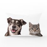 Sevimli Köpek ve Kedi Desenli Sevimli Modern Dikdörtgen Yastık Kırlent Kılıfı Realhomes