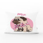 - Rh-Dik-5690-Gorsel1 - Realhomes Hello Sevimli Köpek Baskılı Modern Dikdörtgen Yastık Kırlent Kılıfı Realhomes
