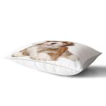 Yılbaşı Şapkalı Köpek Desenli Dijital Baskılı Modern Dikdörtgen Yastık Kırlent Kılıfı Realhomes