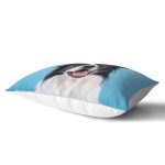 Mavi Zeminde Sevimli Köpek Baskılı Modern Dikdörtgen Yastık Kırlent Kılıfı Realhomes