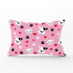 - Rh-Dik-5700-Gorsel1 - Realhomes  Kalpli Köpek ve Kedi Baskılı Modern Dikdörtgen Yastık Kırlent Kılıfı Realhomes