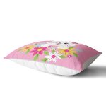 - Rh-Dik-5704-Gorsel2 - Realhomes Çiçeklerin İçindeki Sevimli Kedi Desenli Modern Dikdörtgen Yastık Kırlent Kılıfı Realhomes