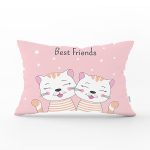 - Rh-Dik-5708-Gorsel1 - Realhomes Best Friends Kediler Özel Tasarımlı Dikdörtgen Kırlent Kılıfı Realhomes