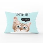 - Rh-Dik-5713-Gorsel1 - Realhomes Sevimli Kedi Desenli Dijital Baskılı Modern Dikdörtgen Yastık Kırlent Kılıfı Realhomes