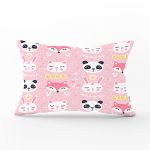 - Rh-Dik-5718-Gorsel1 - Realhomes Sevimli Hayvanlar Dijital Baskılı Modern Dikdörtgen Yastık Kırlent Kılıfı Realhomes