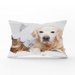 - Rh-Dik-5729-Gorsel1 - Realhomes Sevimli Köpek ve Kedi Desenli Sevimli Modern Dikdörtgen Yastık Kırlent Kılıfı Realhomes