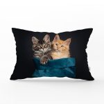 - Rh-Dik-5731-Gorsel1 - Realhomes Sevimli Kedi Desenli Dijital Baskılı Modern Dikdörtgen Yastık Kırlent Kılıfı Realhomes