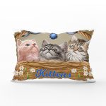 Sevimli Kediler Dijital Baskılı Modern Dikdörtgen Yastık Kırlent Kılıfı Realhomes