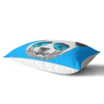 Mavi Zeminde Gözlüklü Cool Panda Motifli Dekoratif Dikdörtgen Kırlent Kılıfı Realhomes