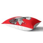 - Rh-Dik-5804-Gorsel2 - Realhomes Kırmızı Zeminde Gri Japon Kız Motifli Dikdörtgen Yastık Kılıfı Realhomes