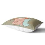 - Rh-Dik-5816-Gorsel2 - Realhomes Gri Zeminde Yazı Yazan Japon Kadın Desenli Modern Dikdörtgen Yastık Kılıfı Realhomes