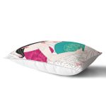 Mavi Yelpazeli Çizgi Motifli Kadın Motifli Dekoratif Dikdörtgen Yastık Kılıfı Realhomes