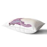 Mor Elbiseli Kırmızı Şemsiyeli Japon Kadın Desenli Modern Dikdörtgen Kırlent Kılıfı Realhomes