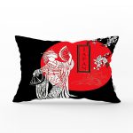 - Rh-Dik-5827-Gorsel1 - Realhomes Beyaz Dal Desenli Çift Yelpazeli Japan Kadın Modern Dikdörtgen Yastık Kılıfı Realhomes