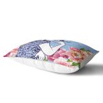 - Rh-Dik-5846-Gorsel2 - Realhomes Kuş ve Gül Detaylı Kadın Motifli Dekoratif Dikdörtgen Kırlent Kılıfı Realhomes