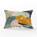 - Rh-Dik-5869-Gorsel1 - Realhomes Pembe Zeminli Çiçek Detaylı Özel Tasarım Dikdörtgen Kırlent Kılıfı Realhomes