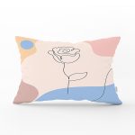 RealHomes Gül Desenli Bohemian Özel Tasarım Dekoratif Dikdörtgen Yastık Kırlent Kılıfı Realhomes