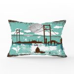 Kız Kulesi Dijital Baskılı Dekoratif Dikdörtgen Yastık Kırlent Kılıfı Realhomes