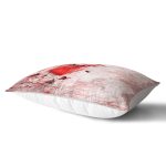 Kırmızı Kalp Dijital Baskılı Dekoratif Dikdörtgen Yastık Kırlent Kılıfı Realhomes