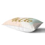 - Rh-Dik-7005-Gorsel2 - Realhomes Gold Hello Yazılı Modern Motifler Dijital Baskılı Modern Dikdörtgen Yastık Kırlent Kılıfı Realhomes