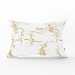 Açık Zemin Mermer Motifli Dijital Baskılı Modern Dikdörtgen Yastık Kırlent Kılıfı Realhomes