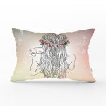 Fashion Girl Dijital Baskılı Modern Dikdörtgen Yastık Kırlent Kılıfı Realhomes