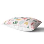 - Rh-Dik-7022-Gorsel2 - Realhomes Renkli Amazon Yapraklı Motifler Dijital Baskılı Modern Dikdörtgen Yastık Kırlent Kılıfı Realhomes