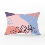 - Rh-Dik-7025-Gorsel1 - Realhomes Soyut Rengarenk Zeminde Bohem Çiçek Motifli Dijital Baskılı Modern Dikdörtgen Yastık Kılıfı Realhomes