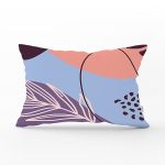 - Rh-Dik-7026-Gorsel1 - Realhomes Soyut Rengarenk Zeminde Bohem Çiçek Motifli Dijital Baskılı Modern Dikdörtgen Kırlent Kılıfı Realhomes