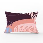 Soyut Rengarenk Zeminde Bohem Çiçek Motifli Dijital Baskılı Modern Dikdörtgen Yastık Kılıfı Realhomes